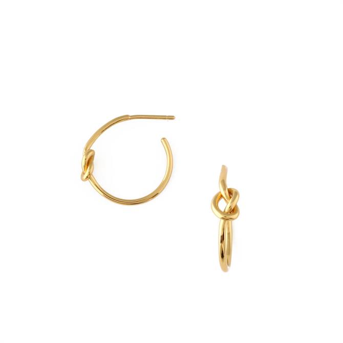Orelia London Jewellery Gold Knot Hoop Earrings